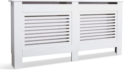 Aurixi® Radiatorbekleding - Radiatoromkasting - Radiatorombouw - Ombouw Verwarming – Radiatorhoes – Verwarmingshoes – Radiator Afdekking – Wit -19cm x 172cm x 82cm