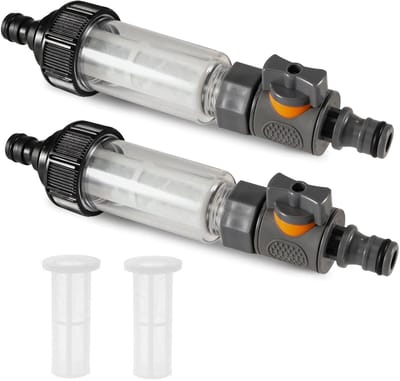 Dailygoods - Waterfilter - Waterfilter voor camper - Inclusief reservezeef - 3/4 inch sneladapter - Geschikt voor caravan en boot accessoires