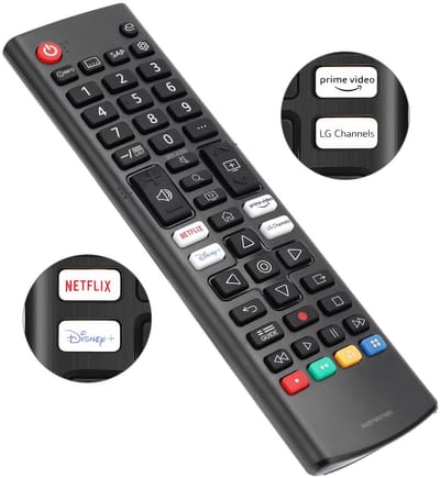 Afstandsbediening voor LG Smart TV – Compatibel met Netflix & Disney+ – IR Remote – Zwart