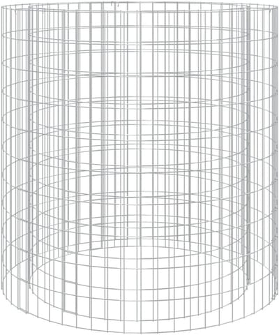 Ronde Gabion Tuinhaard van Verzinkt IJzer - Buiten BBQ en Afscheiding (Diameter 100 cm)