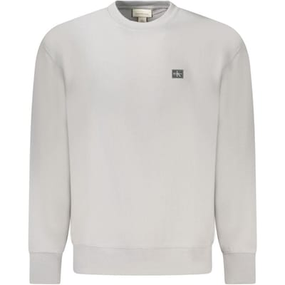 Calvin Klein Grigio Katoenen Mannen Sweater