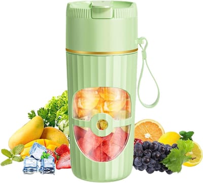 Draagbare Mixer - Sapcentrifuge Blender - Gezonde Dranken Maken - 10 Roestvrijstalen Messen - 400 ml - Groen