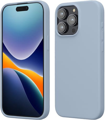 kwmobile Case voor iPhone 15 Pro Max - Slank TPU-Hoesje met Zachte Afwerking - In mat lichtblauw
