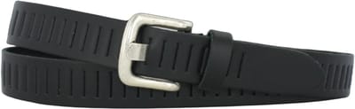Casual Leren Riem Sleufriem | Kleur: zwart | Dames & Heren | 3cm breed | Riemmaat: 85 (totale lengte: 100cm) | 100% echt leer | Nikkelvrije gesp