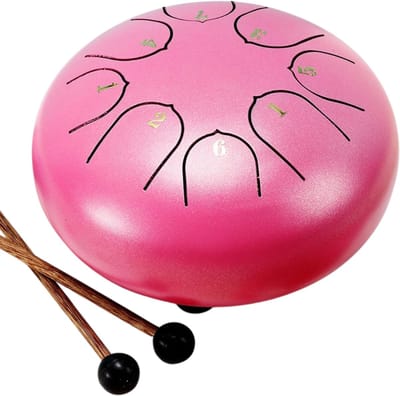 Livano Handpan - Tongue Drum - Steel - Regen - Klankschaal - Roze