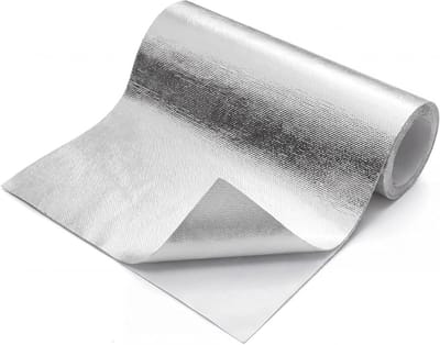 SnelShoppen - Zelfklevende Hittebeschermingsfolie 30x100 cm - Aluminium Warmtescherm tot 1000°C - Isolatiefolie voor Auto, Verwarming, Slang & Badkame