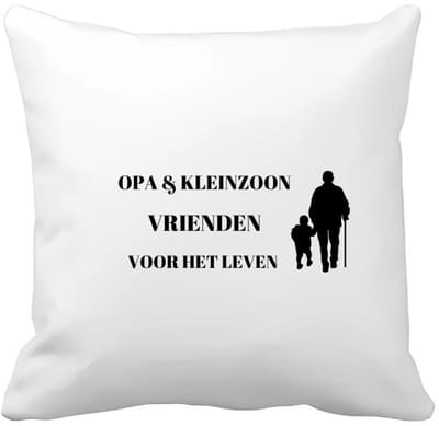 Akyol - opa en kleinzoon vrienden voor het leven Kussen hoes - Vriend - opa/kleinzoon - opa cadeautjes - cadeau - kado - geschenk - kleinzoon verjaardag - kleinzoon artikelen - 40 bij 40 cm
