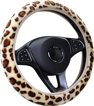 Stuurhoes Auto 37-39 cm - Pluche Luipaard - Kasey Products