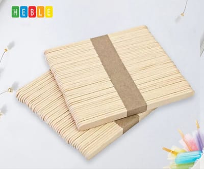 *** 100 Stuks houten ijsstokjes 15 cm - knutselhoutjes - lollystokjes - knutselstokjes - knutselen - knutselpakket - van Heble® ***