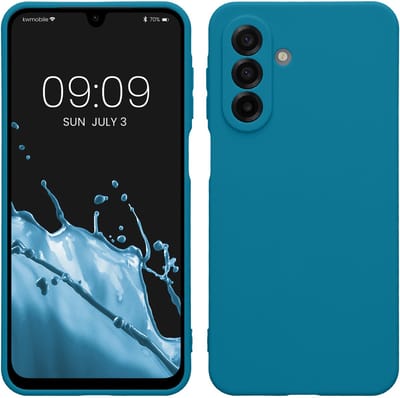 kwmobile telefoonhoesje geschikt voor Samsung Galaxy A17 4G / 5G - Hoesje voor smartphone - Precisie camera uitsnede - In Caribisch blauw