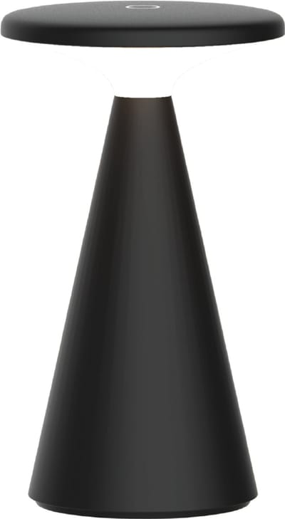 Luxus Europe - Tafellamp Zakynthos Zwart - Draadloze Tafellamp Buiten - Oplaadbaar - USB-C - Dimbaar - Warm Wit - Waterbestendig