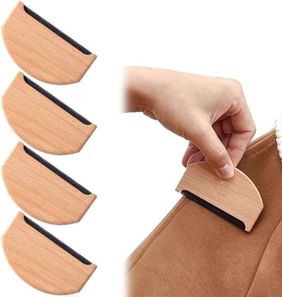4-delige set met cashmere en wol kam, pluizenverwijderaar en borstel van natuurlijk beukenhout voor sweaters en kleding