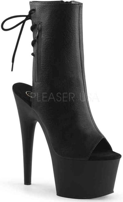Pleaser - ADORE-1018 Plateau Laarzen, Paaldans schoenen - Paaldans schoenen - 35 Shoes - Zwart