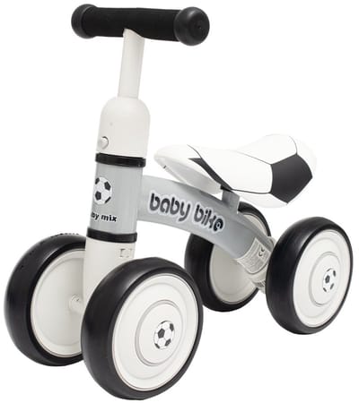 Baby Mix loopfiets zwart wit 12-36 maanden - Babyfiets