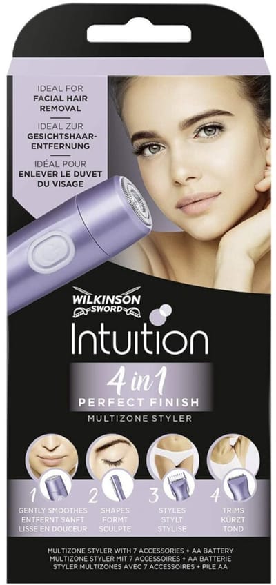 Wilkinson Intuition 4 In 1 Perfect Finish Multizone Styler met 7 Accessoires en Batterij - 4-in-1 trimmer met flexibile scheeropzetstukken