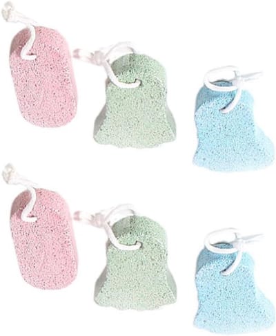 Voetvijl Set - Puimsteen Exfoliator - Voetverzorging Thuis - 6 Stuks Inclusief - 9.5 x 4.5 cm - Diverse Kleuren