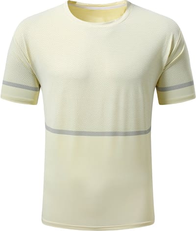 YOUTHUP Heren Casual Tweekleurig Kort T-Shirt - Ronde Hals Comfort Ademend - S