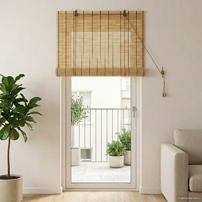 vidaXL - Rolgordijn - Naturel - 60 - x - 220 - cm - Riet