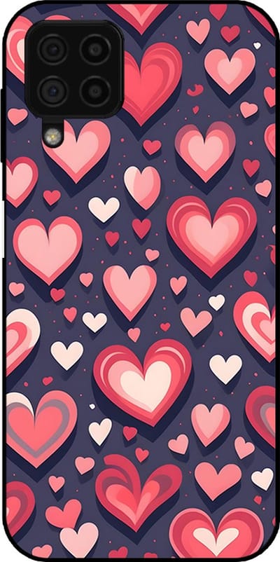 Smartphonica Telefoonhoesje Geschikt voor Samsung Galaxy A22 4G met Hartjes Opdruk - TPU Backcover Case With Heart Design geschikt voor Samsung Galaxy A22 4G