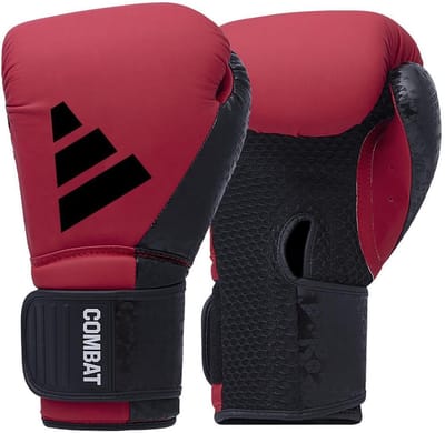 Adidas Combat 50 Bokshandschoenen - Kunstleer - Rood/Zwart (Beschikbaar in verschillende maten)