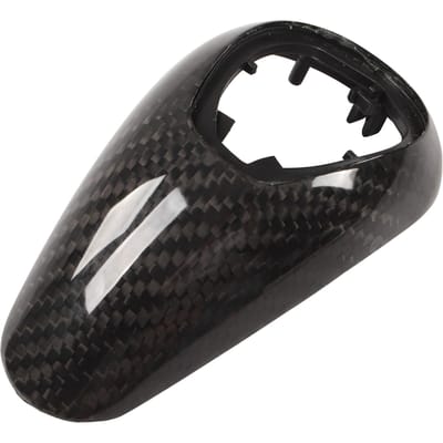 Cache de Pommeau de Levier de Vitesse Fibre de Carbone Décoratif Garniture de Tête de Levier de Vitesse Remplacement pour M2 F87 M4 F82 M3 F80 M5 F90 Brillant black