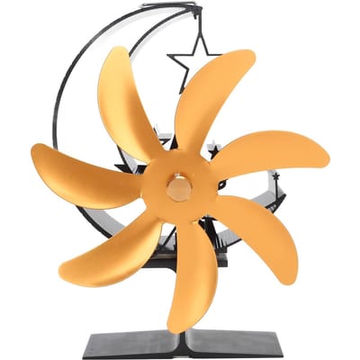 Ventilateur de poêle alimenté par la chaleur Modèle Moon à 7 pales Fonctionnement silencieux Circulation d'air chaud Très efficace