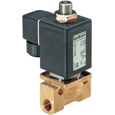 Magneetventiel 3/2-weg G1/4'' NC Messing PTFE 0-8bar/116psi 110VAC Vacuüm 0355 67146