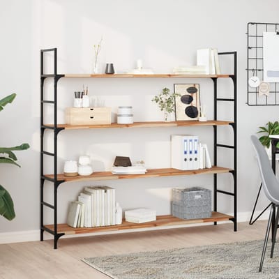 vidaXL - Wandschappen - 2 - st - zwevend - olieafwerking - 120x30x2 - cm - acaciahout