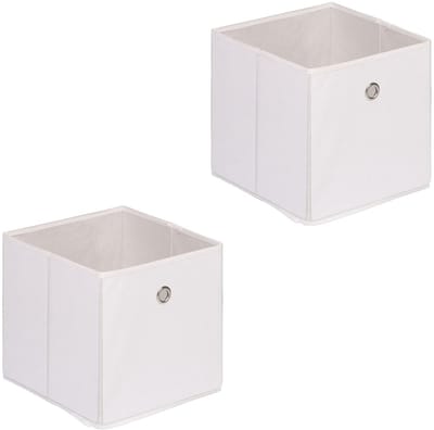 Stoffen box ELA, set van 2, in het wit