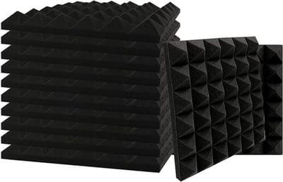 geluiddicht - Geluid Panelen Wiggen Geluiddicht Geluidsisolatie Absorberend Huis en Kantoor 12 Pack | 30x30x2.5cm