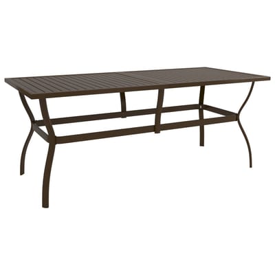 vidaXL - Tuintafel - 190x80x72 - cm - staal - bruin