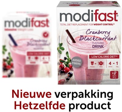 Modifast Weight Control Milkshake Cranberry - 2 x 8 x 55 gr - Voordeelverpakking