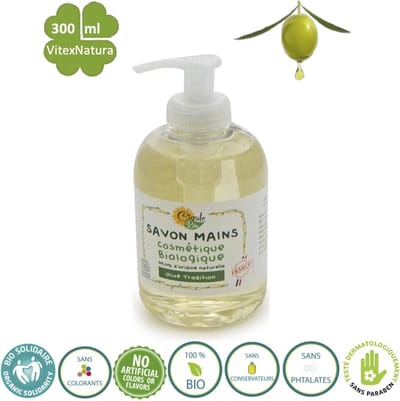 Ruwe Olijfolie | handzeep 300ml | Ingrediënten uit biologische landbouw | Cigale Bio