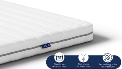 Akkon® Topper 180x200 cm - Hybrid Koudschuim - 7 cm dik - Topmatras - Afritsbaar en wasbaar - 180 x 200 cm - Topdekmatras - Premium Quality