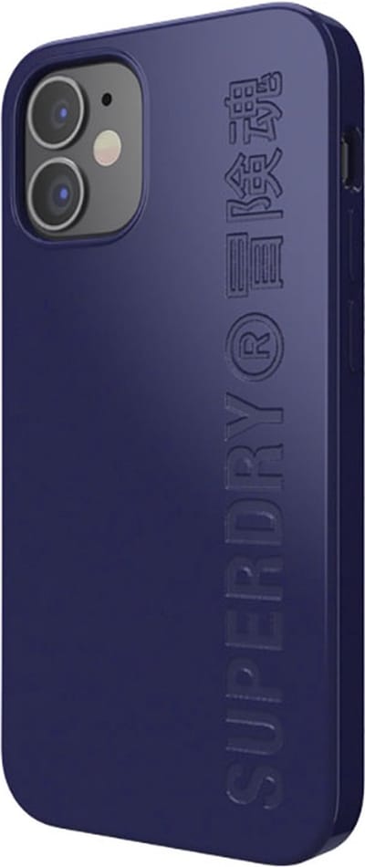 Superdry, Hoesje geschikt voor Apple iPhone 12 Mini - Snap Case Compostable Series, Blauw