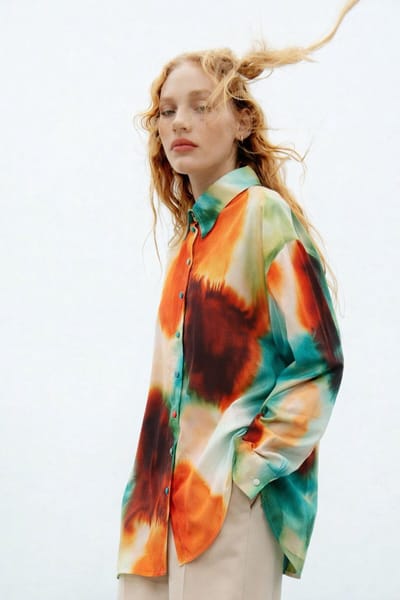 Touché Privé - Blouse met batikprint - Meerkleurig - Dames