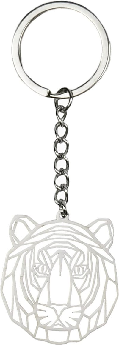 Sleutelhanger Patroon Sleutel Hanger Metaal Patroon Geometrisch - Tijger