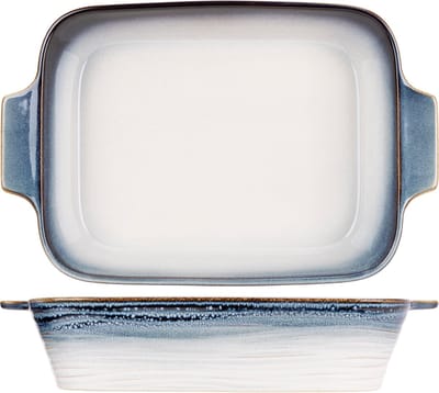 Cosy & Trendy Ovenschaal Nora Blauw 3,7 liter 31 x 20 x 6 cm Aardewerk - Oven-, Magnetron- en Vaatwasserbestendig