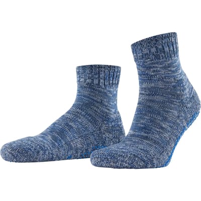 FALKE Cotton Grip Noppen op de zool katoen Huissokken heren blauw - maat 39-42