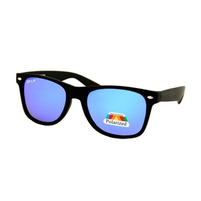 Heren Zonnebril - Dames Zonnebril - Mat Zwart - Gepolariseerd - Polariserend - Blauw Paars Spiegelglazen
