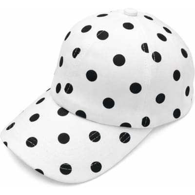 Koreaanse Stijl Zachte Top Stippen Baseballpet Verstelbare Brede Rand Casual Hoed Ademend Lichtgewicht Pet voor Vrouwen Mannen white