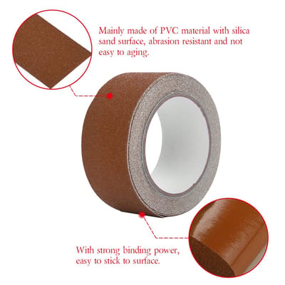 Dailygoods- Antisliptape 5M x 5cm - PVC - Slijtvast - Antislip - Waterdicht - Veiligheidsdecoratie voor Trappen/Vloeren - Antislipband