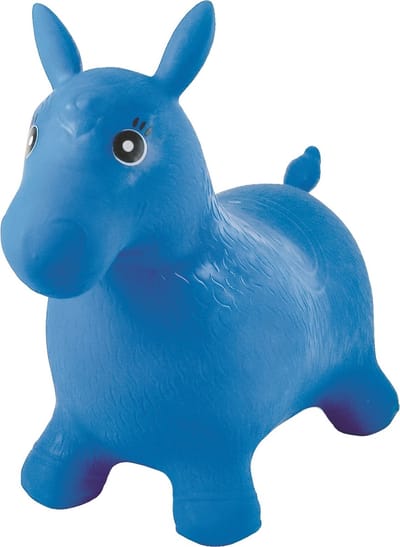 Opblaasbare Springpony met pluche pak