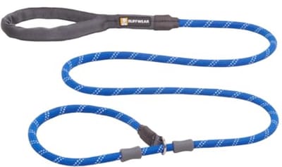 2-in-1 hondenriem en halsband met anti-trek functie - 1,5 m lichtgewicht hondenlijn - Korte anti-wirwar trainingslijn in blauw