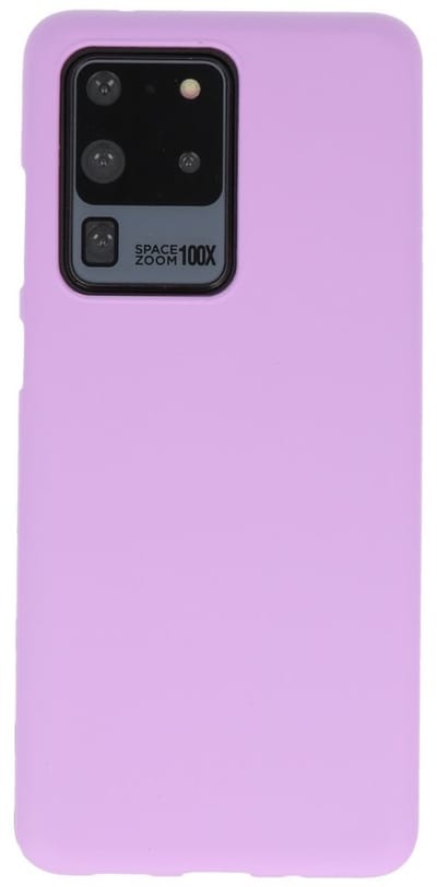 Hoesje Geschikt voor de Samsung Galaxy S20 Ultra - Backcover Color Telefoonhoesje - Paars