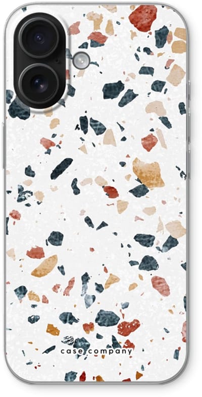 Case Company® - Hoesje geschikt voor iPhone 16 hoesje - Terrazzo N°4 - Soft Cover Telefoonhoesje - Bescherming aan alle Kanten en Schermrand