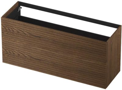 INK - Onderkast 2 Laden Push To Open Horizontaal Gefreesd Bestaande Uit: - 1400x450x650 Mm - Massief Eiken Chocolate