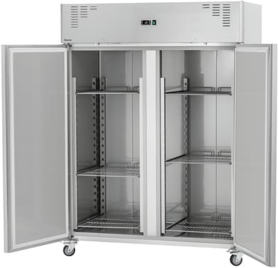 Bartscher Koelkast - 1350L - RVS - 0°C/+8°C - Geforceerd - Wielen - 1485x835x2050mm - Horeca Koelkast