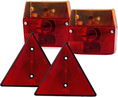 Achterlichten Aanhanger Driehoek LED 4 Functies Gloeilamp voor Vrachtwagen