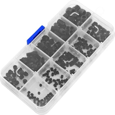 Assortiment de 240 vis à tête creuse Allen, jeu de vis sans tête hexagonales DIN916 M3M8